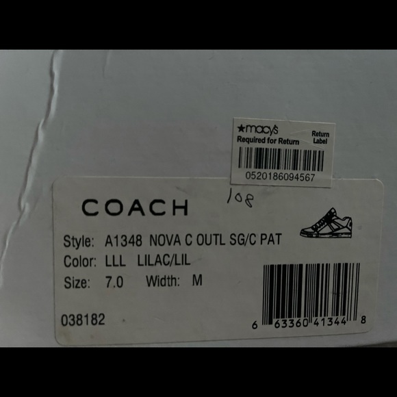 Lilac Coach Sneakers size 7 - Picture 4 of 6